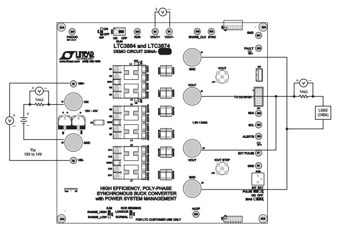 Block Diagram - Analog Devices Inc. LTC3884 Demo Board DC2084A